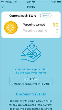 Current wecoins number